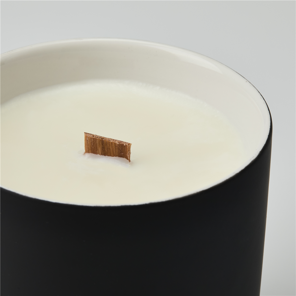 Ceramic Candle Jar 12 oz - Black – Set of 12